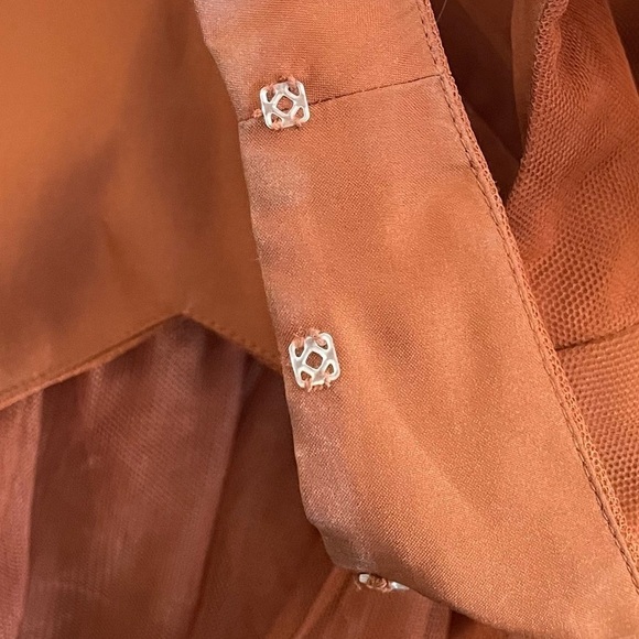 Revelry Madeline Rust Tulle Maxi Dress - Picture 4 of 12